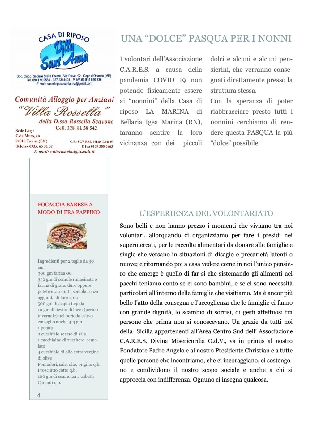 Giornalino Cares Divina Misericordia